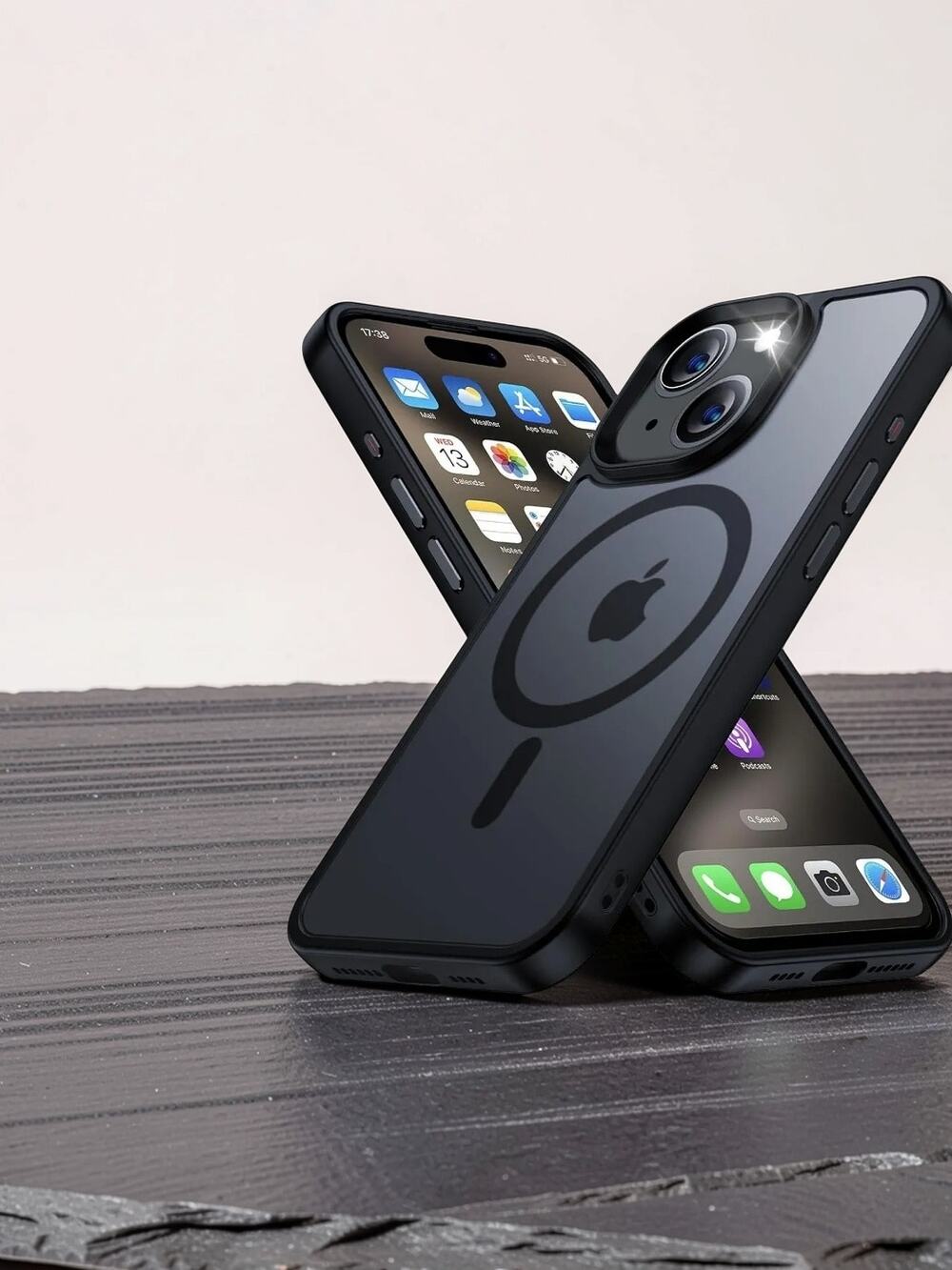 iPhone 16 Plus MagSafe Magnetic Bumper Case& Screen Protector Titanium Black NWT